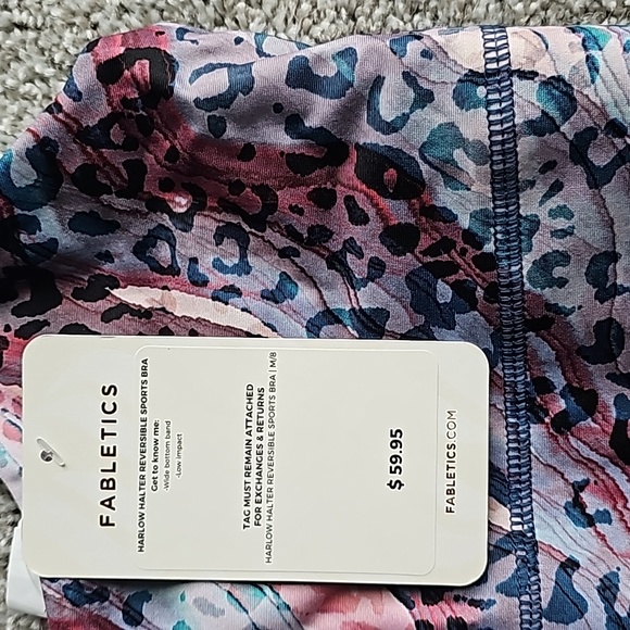 Fabletics Halter Reversible Sports Bra - Picture 2 of 5